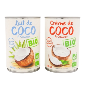 Lait de coco BIO boîte 400ml  CT 12