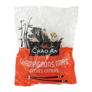 Champignons noirs séchés entiers pqt 80g Chao'an CT 50 SCH