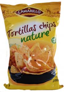Tortillas chips nature  paquet 200g Camarillo Carton de 22x 200gr