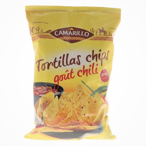 Grossiste Tortillas chips chili paquet 200g Camarillo Carton de 22x