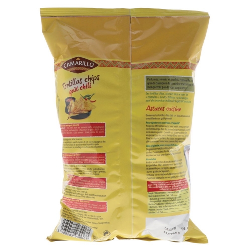 Grossiste Tortillas chips chili paquet 200g Camarillo Carton de 22x