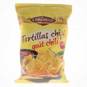 Tortillas chips chili  paquet 200g Camarillo Carton de 22x 200gr