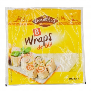 Tortillas wrap 25cm paquet 490g Camarillo  Carton de 12