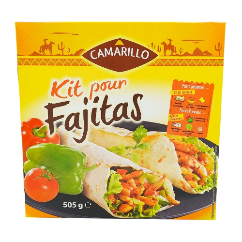 Grossiste Kit pour fajitas paquet 505g Camarillo Carton de 10 prix en