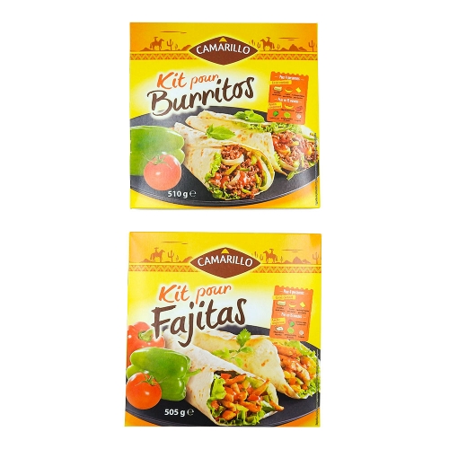 Grossiste Kit pour fajitas paquet 505g Camarillo Carton de 10 prix en gros
