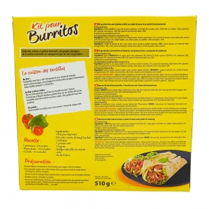 Kit pour burritos paquet 510g Camarillo  Carton de 10