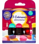 3 colorants alimentaires boite 3*10ml Sainte Lucie<br>