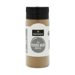 Poivre noir moulu pot 18g Bédros  CT 20