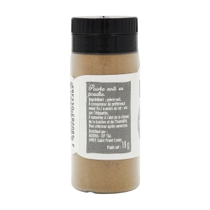 Poivre noir moulu pot 18g Bédros  CT 20