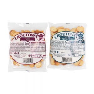 Croûtons goût ail  paquet 75g CT 20 SACHETS