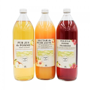 Pur jus de pomme framboise bouteille 1L  Carton de 6 BTL