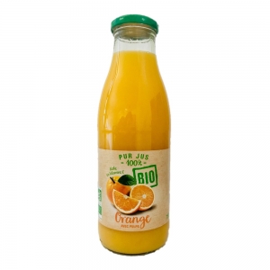 Pur jus d'orange avec pulpe BIO  btl 75cl CT 6