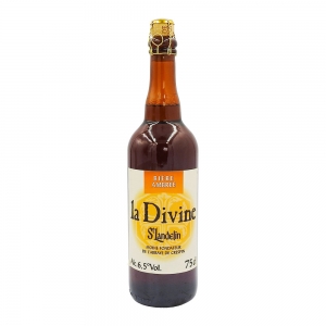 Bière ambrée La Divine St Landelin bouteille 75cl  CT DE 6