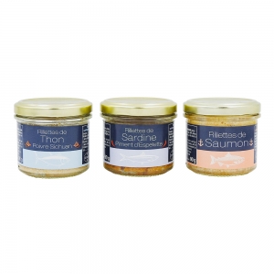 Rillettes de saumon bocal 90g  CT 12 POTS