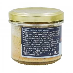 Rillettes de thon au poivre sichuan boîte 90g  CT 12 POTS