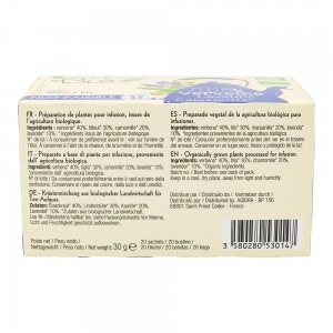 Infusion nuit paisible BIO 20 sachets  Carton de 15 boîtes