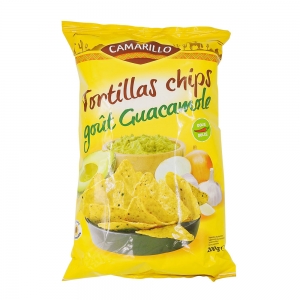 Tortillas chips guacamole paquet 200g  carton 22 sachets