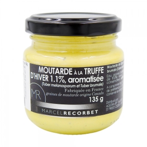 Moutarde à la truffe pot 135g  CARTON DE 6