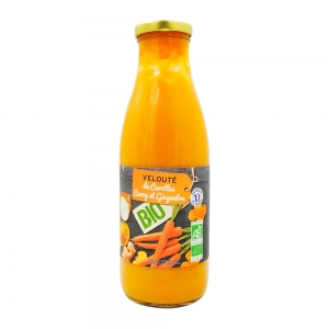 Velouté de carottes curry et gingembre BIO 73cl  CARTON DE 6 BOUTEILLES