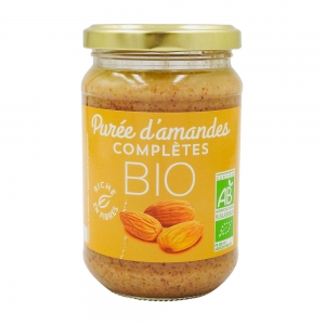 Purée d'amande complète BIO pot 300g  CARTON DE 6