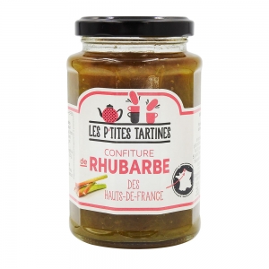 Confiture rhubarbe Haut de France pot 315g  CARTON DE 6 POTS