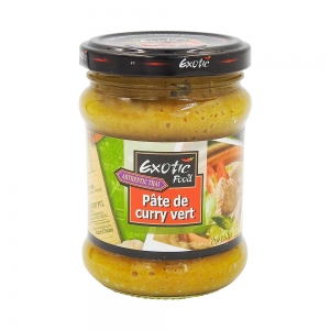 Pâte de curry vert pot 220g Exotic Food  CT 12