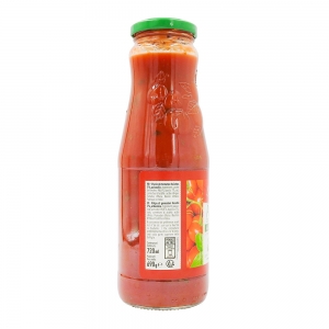 Purée de tomates au basilic bouteille 690g  BARQUETTE FILMEE X 12