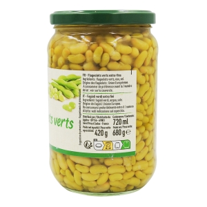 Flageolets verts extra fins bocal 420g  barquette filmée x 12