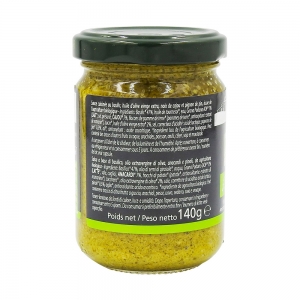 Sauce pesto Genovese BIO pot 140g  CARTON 12 POT