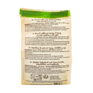 Biscuits croquants crème Isigny et ciboulette 100g  CARTON DE 8 SACHETS