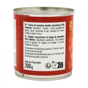 Double concentré de tomates boîte 200g  colis de 12 boites