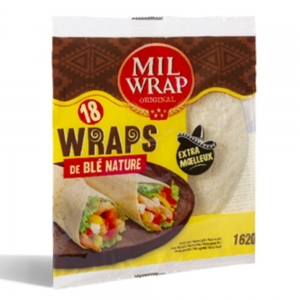 Tortillas de blé 30cm sachet de 18 Mil Wraps  CT DE 6