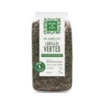 Lentille verte paquet 1kg  Carton de 12 x 1kg