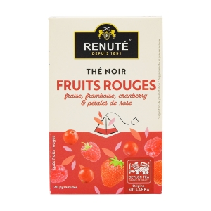 Thé noir aux fruits rouges 20  pyramides Renuté  CT 20 BOITES