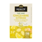 Thé vert gingembre et citron 20 pyramides Renuté<br>