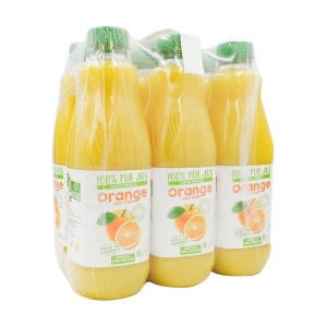 Pack pur jus d'orange sans pulpe PET 6x1L  1 PACK DE 6 BTL