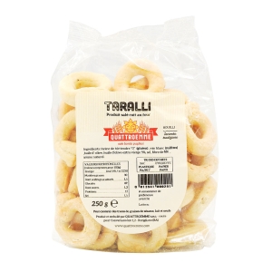 Taralli à l'huile d'olive extra vierge sachet 250g  CARTON DE 18