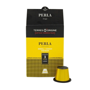 Café lungo Perla 10 capsules   Carton de 30