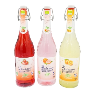 Boisson gazeuse goût fraise BIO bouteille 75cl  CT 6