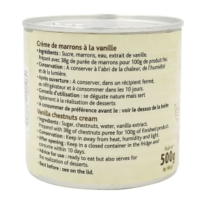 Crème de marrons pot 500g  CT DE 12