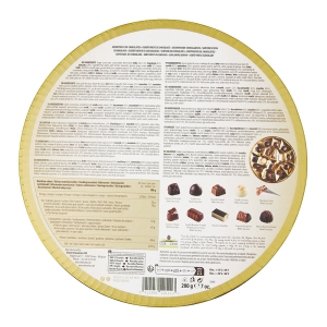 Assortiment de chocolats boîte cadeau 200g  CT 12 TAB