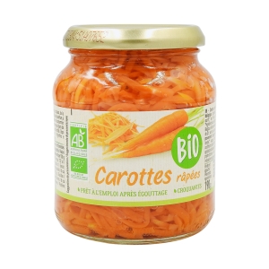 Carottes rapées BIO bocal 190g pne  CT PAR 12