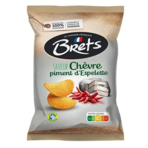 Chips chèvre piment d'Espelette paquet 125g Bret's  CARTON DE 10