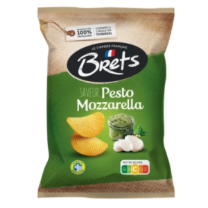 Chips pesto mozzarella paquet 125g Bret's  CARTON DE 10