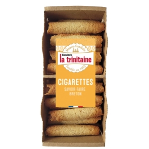 Cigarette nature pur beurre barquette 150g  CARTON DE 8 BARQUETTES