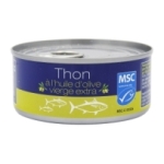 Thon listao entier à l'huile d'olive pne 104g<br>