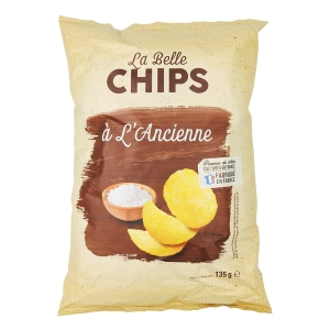 Chips à l'ancienne paquet 135g La Belle Chips  CARTON DE 20 