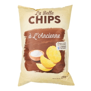 Chips à l'ancienne paquet 270g La Belle Chips  CARTON DE 12