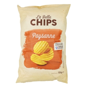 Chips paysannes paquet 135g La Belle Chips  CARTON DE 20