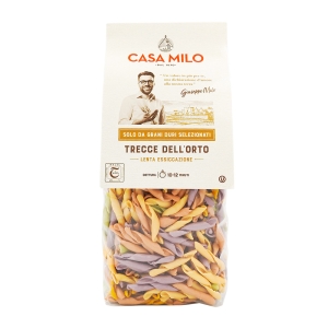 Pâtes Trecce Orto paquet 500g Casa Milo  Carton de 12 x 500gr